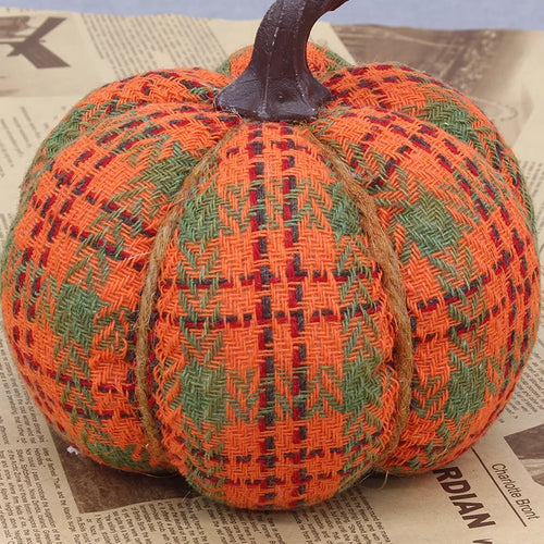Decorative fabric pumpkins for halloween, thanksgiving and celebrations - vue 6 sur 9