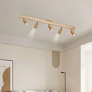 Adjustable nordic wooden rotating spotlight for cloakroom lighting