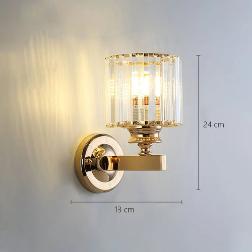 Elegant nordic design modern glass wall light for interior decor