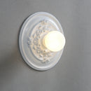 Vintage round carved wall light French design