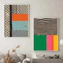 Colourful abstract art reproduction on canvas for interior decoration