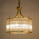 Modern glass and golden copper ceiling light for elegant interiors