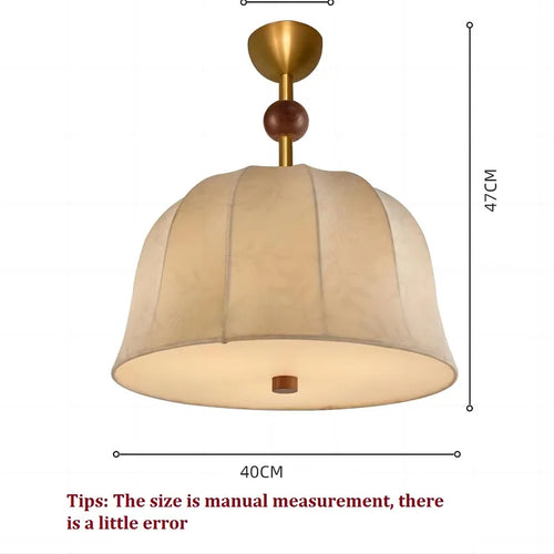Japanese style fabric ceiling light for elegant lighting - vue 9 sur 11