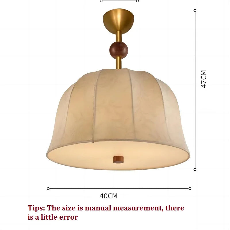 Japanese style fabric ceiling light for elegant lighting - vue 8 sur 11