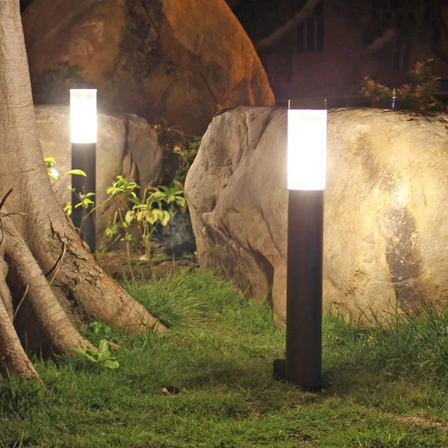 Stainless steel outdoor lamp for garden and pathway