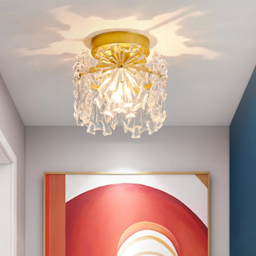 Modern luxury snowflake glass ceiling light - vue 4 sur 7