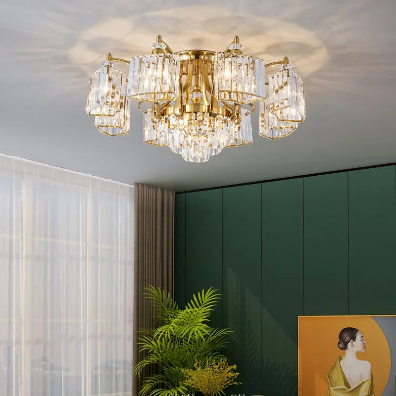 Nordic crystal ceiling light for modern elegant lighting - vue 3 sur 13