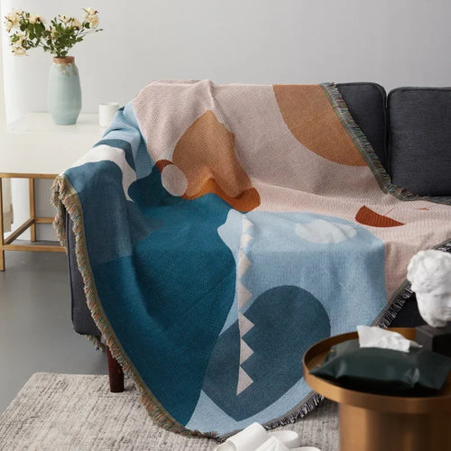 Nordic geometric multifunction throw for sofa and bed - vue 5 sur 7