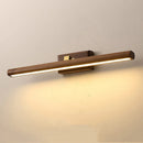 luxury walnut led mirror 360° rotating wall light
