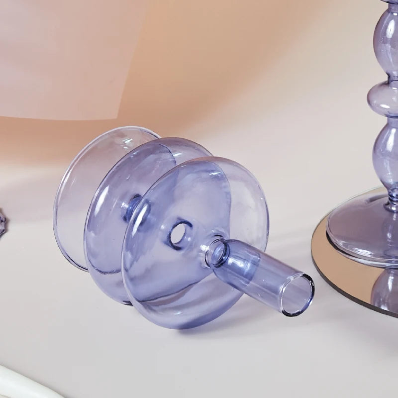 Glass candle holders for wedding decor and Christmas gifts - vue 6 sur 24