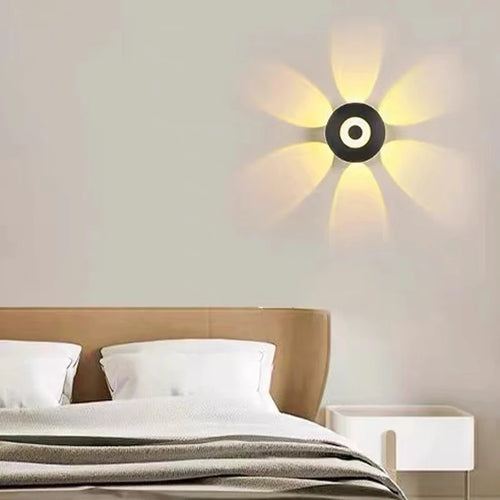 Hemisphere four-way up and down LED wall light 4W for bedside, hallway, home, balcony or garden - vue 3 sur 10