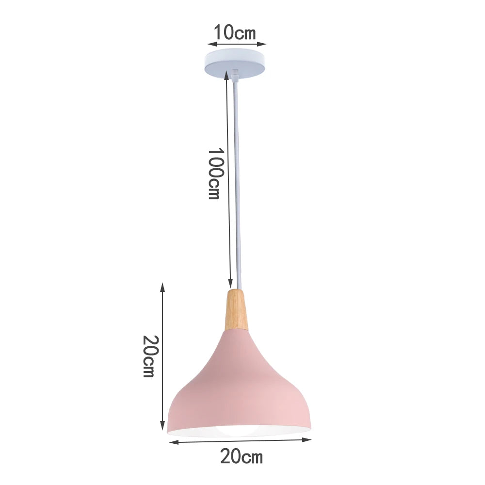 Retro nordic aluminium pendant light for indoor lighting - vue 16 sur 20