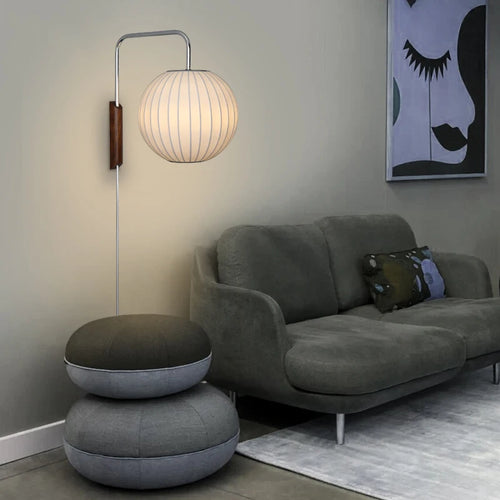 Modern Nelson Ball silk fabric wall light for hotel - vue 6 sur 10