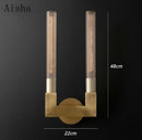 Retro clear glass wall light for interior decoration