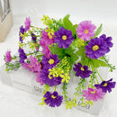 Set of uv-resistant artificial flowers for outdoor decoration