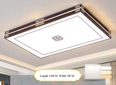 Modern rectangular LED ceiling chandelier for indoor lighting - vue 14 sur 14