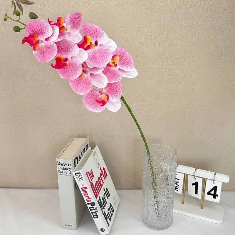 Artificial butterfly orchid 7 heads elegant floral decoration - vue 18 sur 40