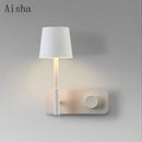 Nordic wall light with switch and USB