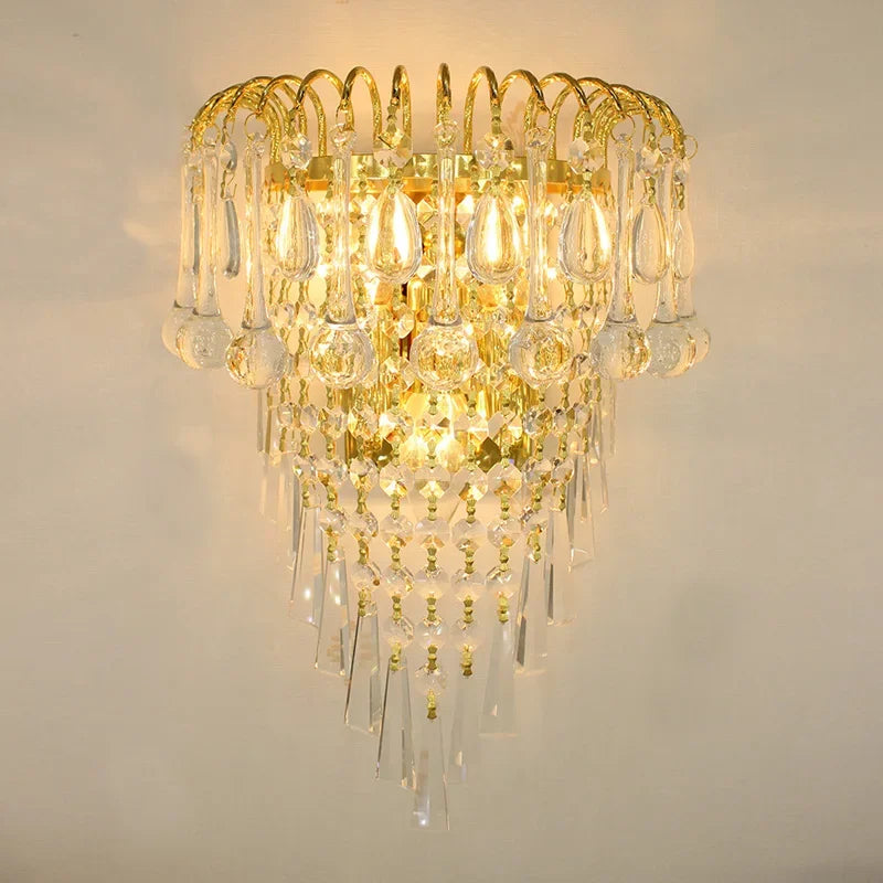 vintage crystal wall light for elegant interior decoration
