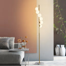 Spiral glass table lamp for interior decoration