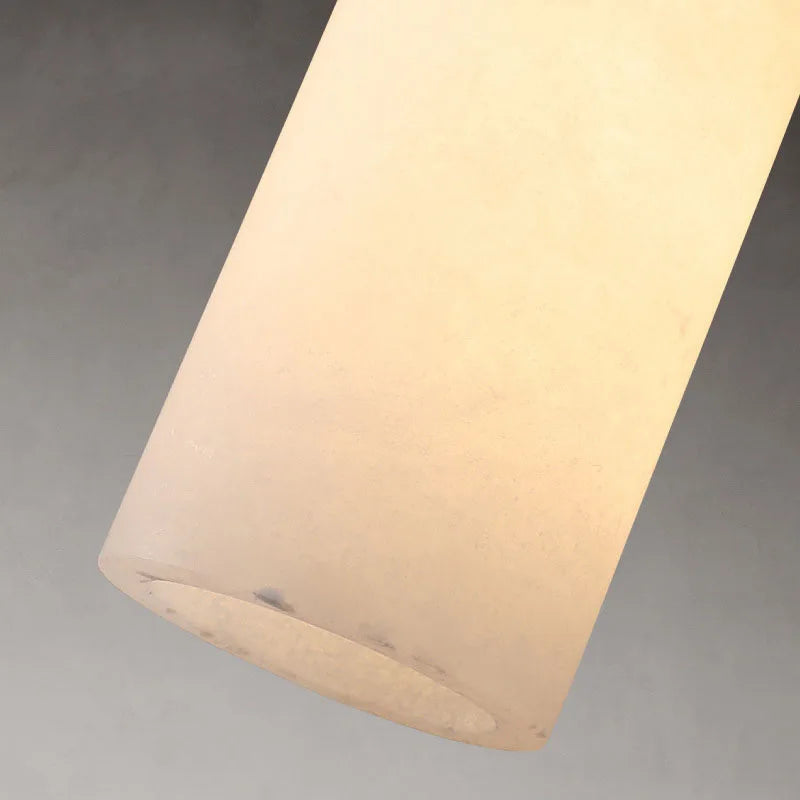 Natural marble and brass copper pendant light - vue 6 sur 8