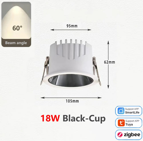 Zigbee aluminium dimmable COB LED spot - vue 11 sur 17