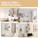 HOMCOM wall shelf with 5 cubes for living room bedroom 49.5x10.2x86 cm