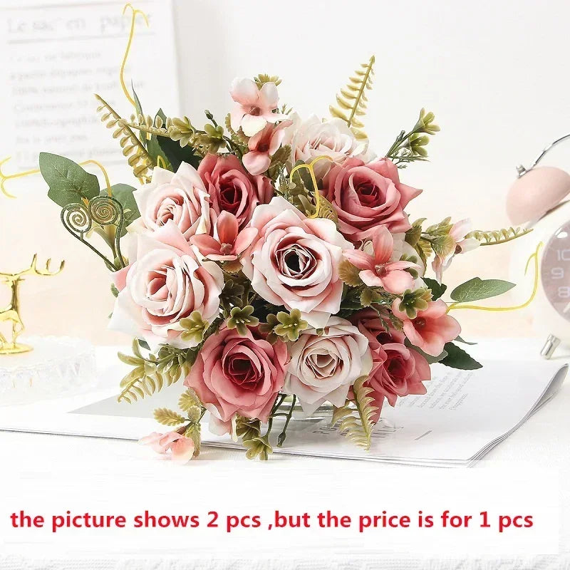 Artificial rose bouquet for decoration and party gift - vue 13 sur 13