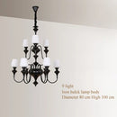 Copper chandelier with elegant and modern glass shade