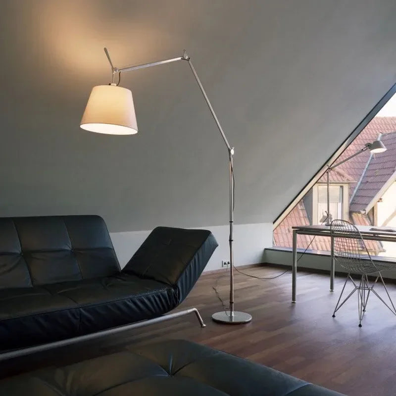 Adjustable Italian floor lamp for reading and relaxation