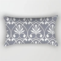 Decorative grey geometric cushion cover for bedroom or living room