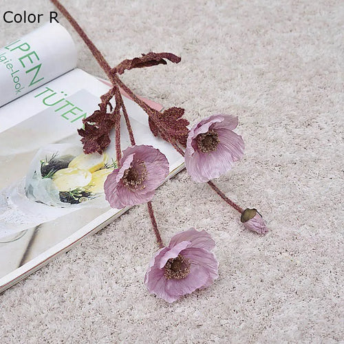 New artificial poppy flower garden decor for parties - vue 11 sur 26