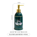 ceramic soap dispenser for shower gel and disinfectant