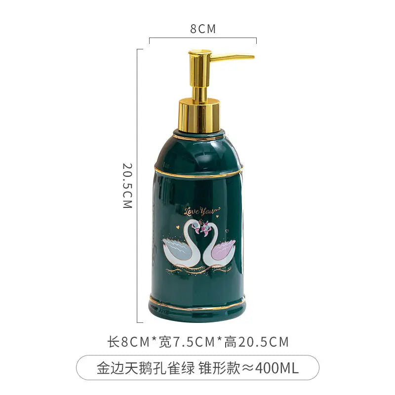 ceramic soap dispenser for shower gel and disinfectant - vue 12 sur 30