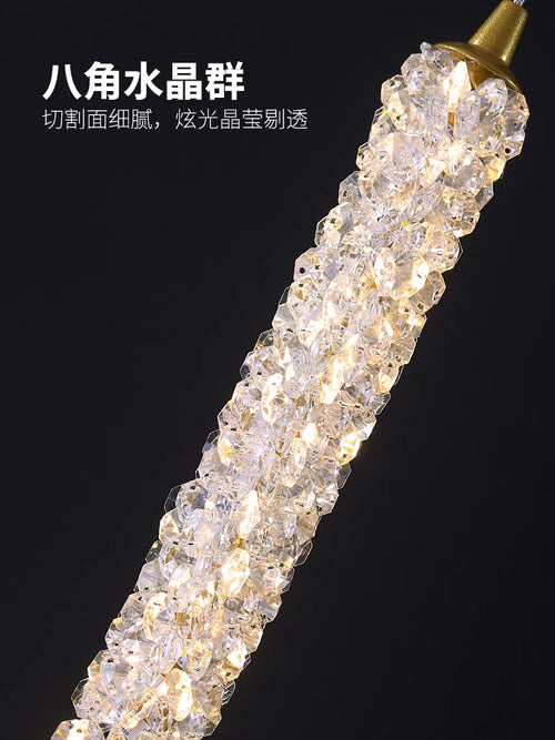 Modern crystal bedside lamp for interior decoration - vue 7 sur 12