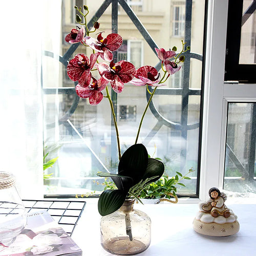 Decorative artificial orchid flowers for weddings and gardens - vue 5 sur 7