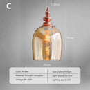 Retro glass pendant light nordic loft decorative for indoor use