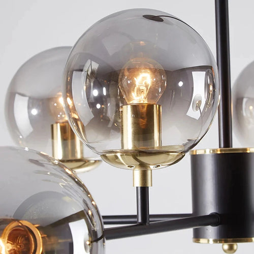 Nordic glass chandelier modern pendant light for interior decor - vue 4 sur 8