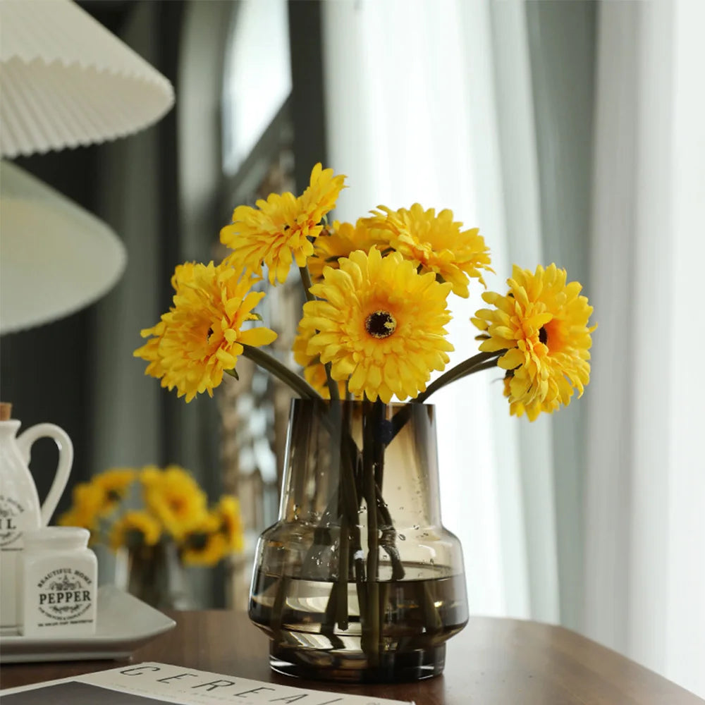 Set of artificial gerbera flower heads for indoor and outdoor decoration - vue 3 sur 11