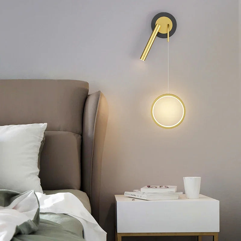Modern LED double head wall lights for interior decoration