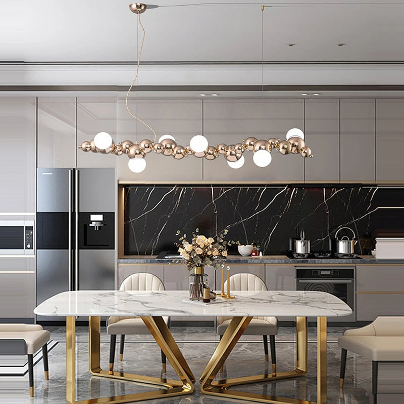Artistic dimmable LED pendant chandelier - vue 5 sur 16