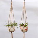 hemp rope hanging basket for decorative plants