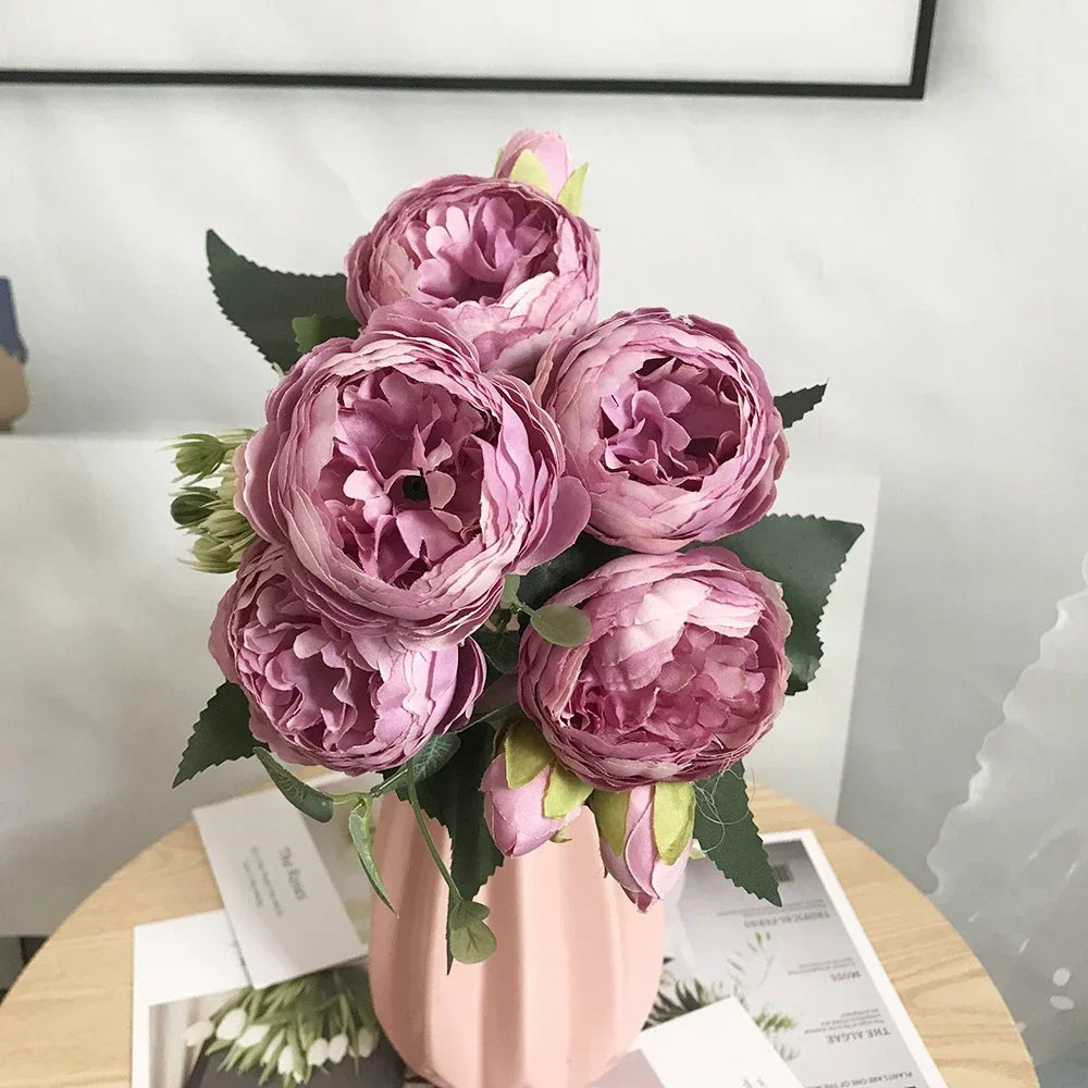 Artificial peony bouquet for wedding and home decoration - vue 16 sur 16