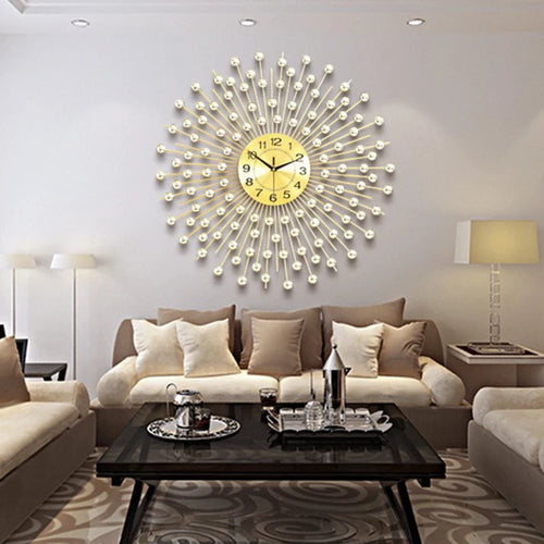 horloge murale en métal design créatif et silencieuse - vue 4 sur 9