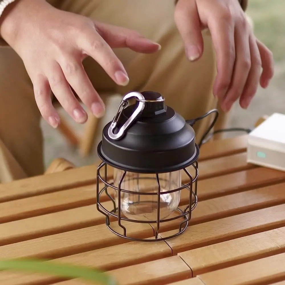 Rechargeable retro LED lantern for vintage outdoor garden