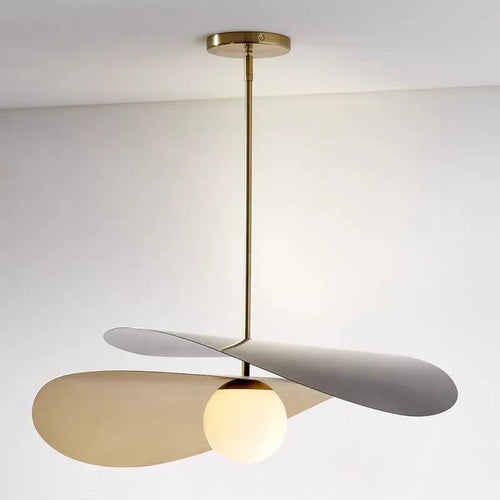 Loft style metal and fabric lotus pendant light - vue 6 sur 7