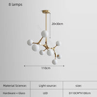 Minimalist glass chandelier for elegant lighting