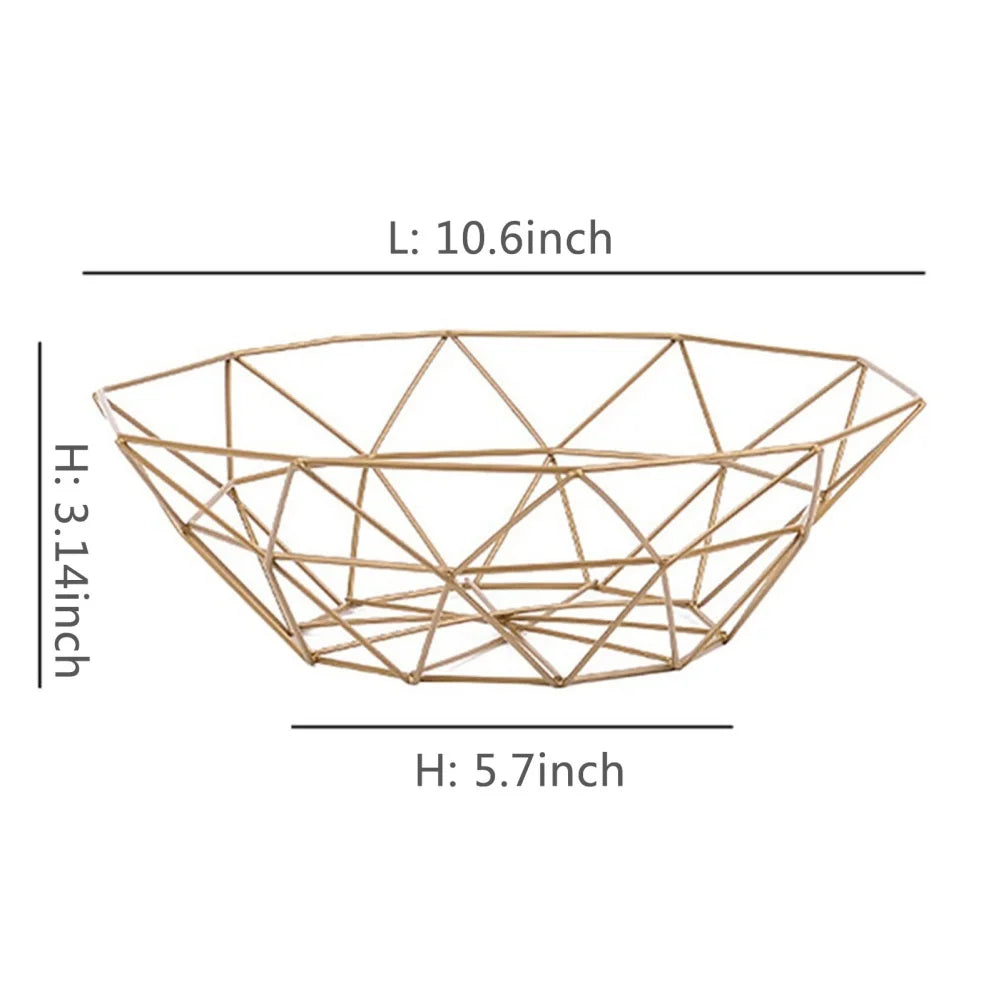 Multi-size iron fruit basket for versatile storage - vue 14 sur 14