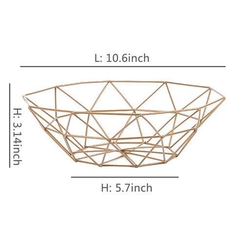 Multi-size iron fruit basket for versatile storage - vue 15 sur 14