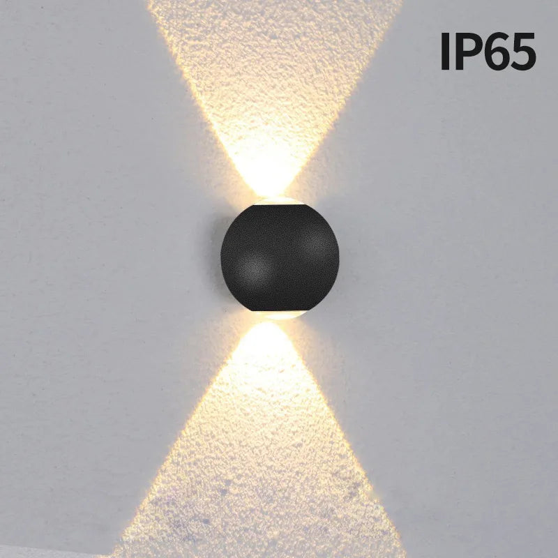 Modern LED wall light for indoor and outdoor use